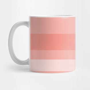 An unexampled melt of Isabelline, Light Pink, Pale Salmon and Peachy Pink stripes. Mug